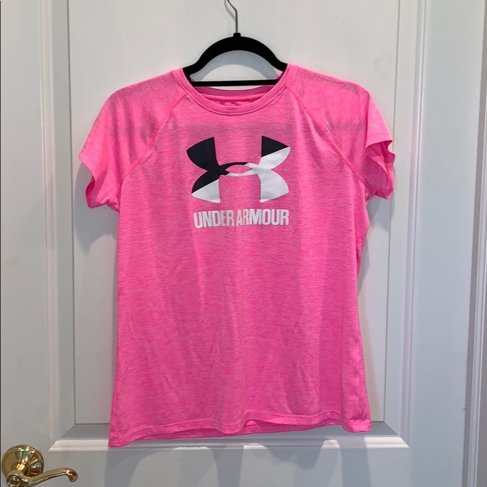 Youth XL Pink Under Armour t-shirt